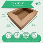 23133k Kraft Paperboard Lock Corner Window Bakery Box  19  Length X 14  Width   