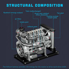 Diy Working L4 Diesel Engine Model Kit   1 10 Full Metal Miniature Engine