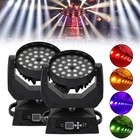     2pcs 36 X 10w Rgbw 4in1 Led Zoom Moving Head 360w Wash Stage Light Dmx 15ch