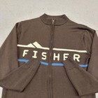 Trek Fisher Full Zip Knit Sweater Brown Cycling Jacket Mens Wool Blend