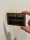 Gold Autism Card   Plastic Silver Autism Excuse Card For A Wallet   Autism Gift