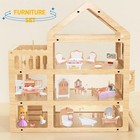 Princess Dollhouse Furniture Set  48 Piece Luxury Miniature Accessories