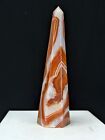 Carnelian Tower Quartz Point Crystal Large Big Tall Chakra Obelisk Gemstone