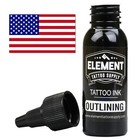 Night Hawk Black Tattoo Ink Element Tattoo Supply 1 Oz Bottle Made In Usa
