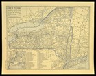 Vintage New York Map Railroad Depot Towns New York Central Rr Original Atlas Map