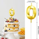 Happy 50th Birthday Cake Topper   Decorations - Gold 50 Candles For Women   Men