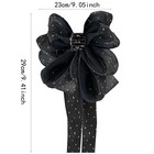 2 Pcs Chiffon Silk Hair Clip With Rhinestone  Large Hair Jaw Clips  Fabric Fl   