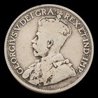 1918 Canada 25 Cents   925 Silver Coin  King George V  Maple Boughs And Crown