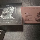 2024-w  1-oz Proof American Silver Eagle Dollar  W  Box And Coa