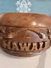 Vintage Wooden Bowl Hawaii Hand Carved Tiki Bar Snacks Catch All Nuts Decor