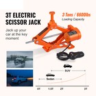 Electric Car Scissor Jack Floor Jack 3 Ton 12v Lift Jack Kit Car Repair Tool