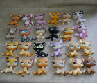 3pcs lot Random Lps Toys Littlest Pet Shop Cat Collie Dog Animal Figures