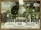 1970 Zeller Schwarze Katz German Wine Bottle Label Black Cat