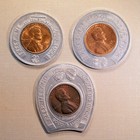 Group Of 3 Connecticut Encased Cents - From Bridgeport  Milford   New Haven