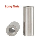 Threaded Sleeve Rod Bar Stud Round Connector Nut Long Nuts A2 Stainless Steels
