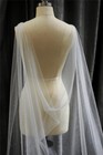 Sparkly Bridal Shoulder Cape Veils Wedding Cloak Black Ivory For Brides Starry