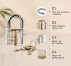 15 Pcs Stainless Steel Practice Tools With Transparent Lock Training Model