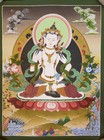 23  Vajrasattva Tibetan Thangka Painting With Brocade