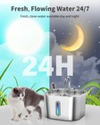 Stainless Steel Cat Water Fountain 2 2l Pet Drinking Fountain Dispenser For Cats