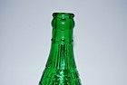 Vintage Vess Dry Soda Bottle Hourglass Green Glass Art Deco Fairmount A 8359
