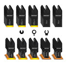 50pcs Titanium Oscillating Tool Blades  Curved Edge Oscillating Saw Blades For M