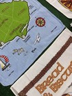 Lot Of 10 Vintage Linen Tea Towels Irish Map Bread Ireland Rare Souvenirs