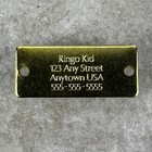 Custom Engraved Tags Personalized Name Plate Tags Name Plate Rustic Brass Small