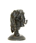 Vienna Bronze Elephant With Cane Figure Match Holder