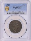 1723 Woods Hibernia Halfpence Pcgs Vf-25 Surfaces Are Smooth With No Pitting