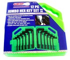 12pc Grip Tools Jumbo Hex Allen Key Wrench Set Metric   Sae 92155