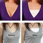 7 Pack Clip-on Mock Camisole Bra Insert Overlay Modesty Panel V-neck