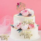 Gold Acrylic Happy Mother s Day Cake Toppers - 10 Pcs Dessert Decor