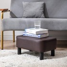16 54  Small Footstool  Pu Faux Leather Step Stool  With Padded Seat Pine Woo   
