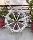 Nautical Wooden Ship Wheel Wall Decor Helm Maritime Custom Wood Handles Home 30 