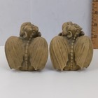 Gargoyle Statue Pair Gothic Stone Resin Figurines Winged Monsters Decor 