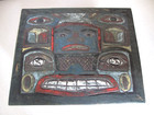 Antique Tlingit Or Haida Pacific Northwest Coast Painted   Carved Wood  Box