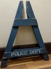 One Vintage Nypd Wooden Police Barricade Support - Rare Nyc Police Equipment