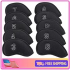 10pcs Mesh Golf Iron Head Covers Set Numbered Breathable Protective Covers