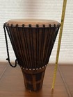 Beautiful Large Hand Made Antique Djembe Drum 23 5 h