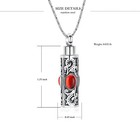 Cylinder Cremation Jewelry Urn Necklace For Ashes Memorial Ashes Vial Necklace