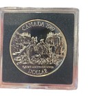 1989 Canada Proof Silver Dollar Mackenzie River  500 Rcm W  Case 