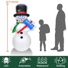 6ft Christmas Inflatables Shivering Snowman Inflatable Outdoor Indoor Decorat   