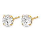 14k Yellow Gold Madi K 5mm Round Cz Basket Set Stud Earrings Real Solid Gold