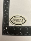 1970s Vintage Nfl Football Shaped 2 75   Patch Raiders Silver Text Black Ball