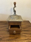 Vintage Antique Wooden Coffee Bean Grinder Manual Operation