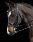 Schockemohle Brindisi Double Bridle Black grey Leather Dressage Crystal