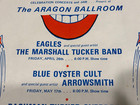 Rare 1974 Aerosmith Band Concert Poster Eagles Marshall Tucker Blue Oyster Cult