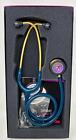 3m Littmann Stethoscope  Classic Iii  Blue Tube  Brass Stem  Rainbow Cp  5807