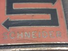 Vintage Schneider National Truck 3  Belt Buckle Brass   Enamel