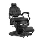 Vintage Heavy Duty Hydraulic Barber Chair - 700lbs Capacity  Tufted Back  Black